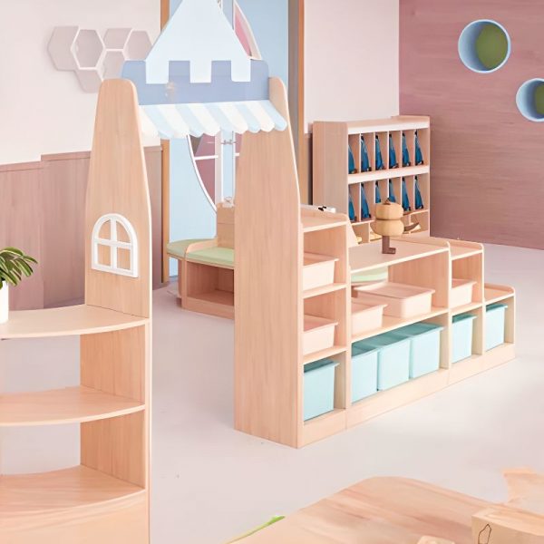 "Modish Sepia Vertical Manufactured Wood Children's Bookshelf Display Rack/Standard Children's Bookshelf Closed Back/Open Back Free Standing with 4 Shelves/3 Shelves"