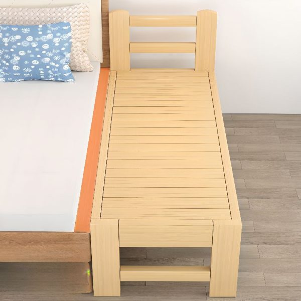 "Simplistic Wood Color Timber Standard Kids Bed for Gender Neutral"